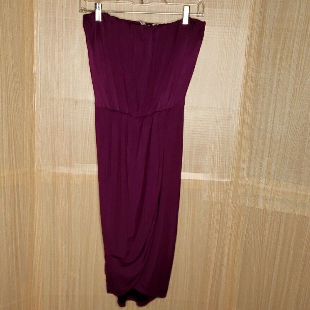 Rachel Rachel Roy Strapless Silky Midi Dress Small